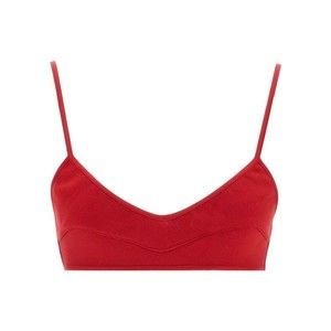 Giambattista Valli Red Viscose Knit Bra With Sweetheart Neckline - NWT